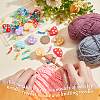  Mushroom Silicone Knitting Needle Stoppers SIL-NB0001-28-3