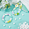 SUNNYCLUE 100Pcs Rondelle Silicone Focal Beads SIL-SC0002-25-4