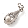Brass Micro Pave Cubic Zirconia Pendants KK-P308-55P-2