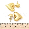 Heart 304 Stainless Steel Dangle Stud Earrings EJEW-A125-45G-5