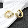 Brass Micro Pave Clear Cubic Zirconia Hoop Earrings EJEW-H157-08G-2