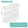 2-Tier Rectangle Transparent Acrylic Minifigures Display Case ODIS-WH0099-08B-2