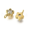 304 Stainless Steel Micro Pave Cubic Zirconia Charms STAS-U027-02G-01-2