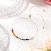 Chakra Theme Adjustable Natural Mixed Gemstone Braided Bead Bracelets for Women BJEW-JB11618-02-1