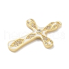 Rack Plating Brass Micro Pave Cubic Zirconia Pendants KK-A224-14G-02-2