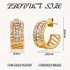 Cubic Zirconia C-shape Stud Earrings JE947B-3