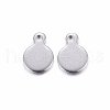 Tarnish Resistant 304 Stainless Steel Stamping Blank Tag Charms STAS-H467-06P-1