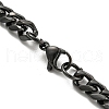 201 Stainless Steel Curb Chain Necklaces NJEW-Q336-11A-EB-3