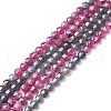 Natural Red Corundum/Ruby and Sapphire Beads Strands G-R460-017-1