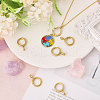 CHGCRAFT 6Pcs Brass Twister Clasps FIND-CA0009-39-6