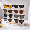 2-Row 8-Slot Wooden Eyeglasses Organizer Display Stands ODIS-WH0070-76-5