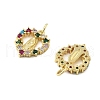 Brass Micro Pave Cubic Zirconia Pendants KK-C092-24L-G-2