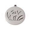 Non-Tarnish 201 Stainless Steel Pendants STAS-S126-01P-1