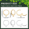  100Pcs 2 Colors 304 Stainless Steel Leverback Earring Findings STAS-PH0005-69-2