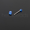 Dice 316L Surgical Stainless Steel with Acrylic Tongue Rings FS-WGEA7F0-03-2