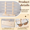 2-Row 8-Slot Wooden Eyeglasses Organizer Display Stands ODIS-WH0070-76-4