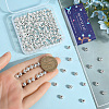 SUNNYCLUE 180Pcs Textured Round Brass Beads KK-SC0005-50-3