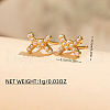 Elegant Brass Bowknot Stud Earrings QI2220-3