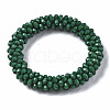 Faceted Opaque Glass Beads Stretch Bracelets BJEW-S144-002E-02-2
