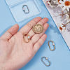 Unicraftale 4Pcs 2 Colors 304 Stainless Steel Screw Carabiner Lock Charms STAS-UN0060-75-3