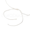 Adjustable Natural Carnelian Column & Synthetic Quartz Crystal Round Beaded Braided Necklaces NJEW-JN05321-5