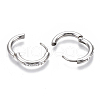 201 Stainless Steel Huggie Hoop Earrings STAS-S079-162C-4