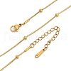 Brass Ball Snake Chain Necklaces for Men Women NJEW-G160-16G-2