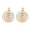 Brass Micro Pave Cubic Zirconia Pendants KK-U070-02E-G-1