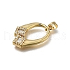 Brass Micro Pave Cubic Zirconia Pendants KK-C090-22G-2