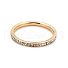 304 Stainless Steel Rhinestone Rings STAS-D178-02G-03-2