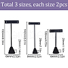 SUNNYCLUE 6Pcs 3 Styles T Shaped Alloy Earring Display Stand EDIS-SC0001-05-2