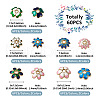 Yilisi 60Pcs 10 Style Alloy Enamel Bead Caps FIND-YS0001-16-4
