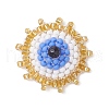 Seed Beads Beaded Charms PALLOY-MZ00307-1