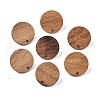 Walnut Wood Stud Earring Findings MAK-N033-008B-2