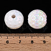 UV Plating Opaque Acrylic Beads OACR-T028-63A-4