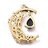 Brass Micro Pave Cubic Zirconia Pendants ZIRC-H122-04G-01-3