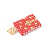 Handmade Loom Pattern MIYUKI Glass Seed Beads PALLOY-MZ00608-4