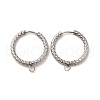 Tarnish Resistant 201 Stainless Steel Hoop Earrings Findings STAS-I695-02F-1