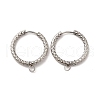 201 Stainless Steel Hoop Earrings Findings STAS-I695-02F-1