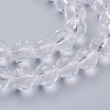 Transparent Glass Bead Strands GLAA-R095-10mm-15-3