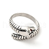 Light Siam Rhinestone Leopard Finger Ring RJEW-C030-04D-AS-2