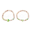 Sea Turtles and Starfish Natural Freshwater Shell Beads Bracelets BJEW-55.0-03-2