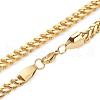 Ion Plating(IP) 304 Stainless Steel Wheat Chain Bracelets & Necklaces Jewelry Sets SJEW-B019-04A-G-6