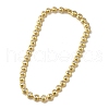 Rack Plating Brass Clear Cubic Zirconia Flat Round Link Chain Necklaces NJEW-Q345-05G-1