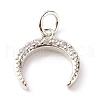 Brass Micro Pave Clear Cubic Zirconia Pendants ZIRC-P094-24P-RS-1