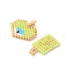 2Pcs Handmade Loom Pattern MIYUKI Glass Seed Beads PALLOY-MZ00607-02-3