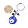3Pcs Handmade Lampwork Evil Eye Keychains KEYC-JKC01252-02-3