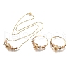Brass Hollow Round Jewelry Set SJEW-F224-01M-2
