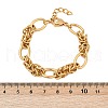 304 Stainless Steel Oval Link Chain Bracelets for Women BJEW-C104-01D-G-3