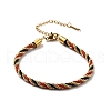 Twisted Nylon Cord Bracelets for Women BJEW-V007-01G-02-2